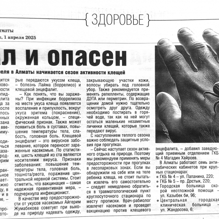 Интервью врача-инфекциониста ГП №4 г.Алматы Айгерим Жумабековой г. 